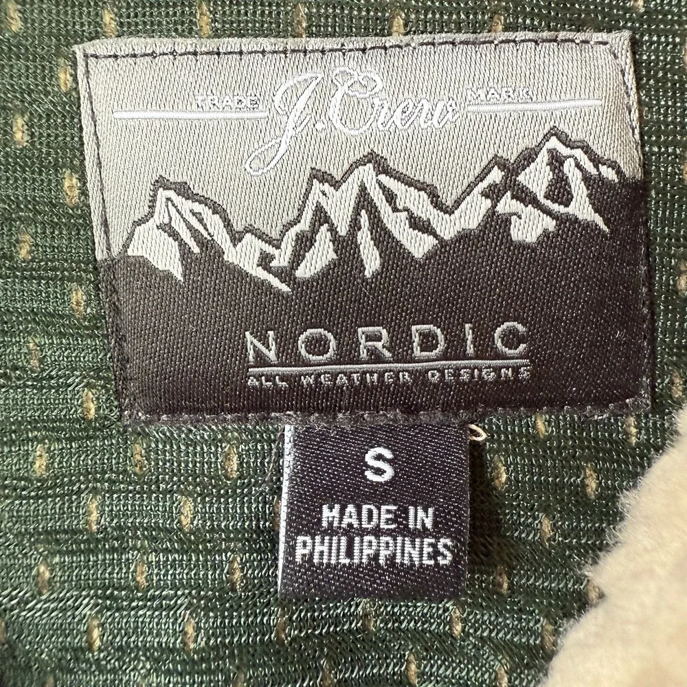 J. Crew Nordic Sherpa Fleece Pullover Women S Half Zip Beige Navy Cozy $148 - Picture 6 of 8